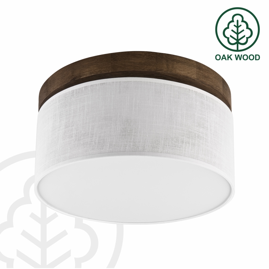 Brilagi - LED Plafoniera BELLADONNA 1xE27/15W/230V diametro 30 cm bianco/quercia