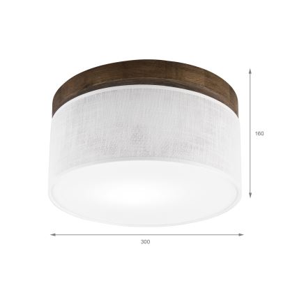 Brilagi - LED Plafoniera BELLADONNA 1xE27/15W/230V diametro 30 cm bianco/quercia