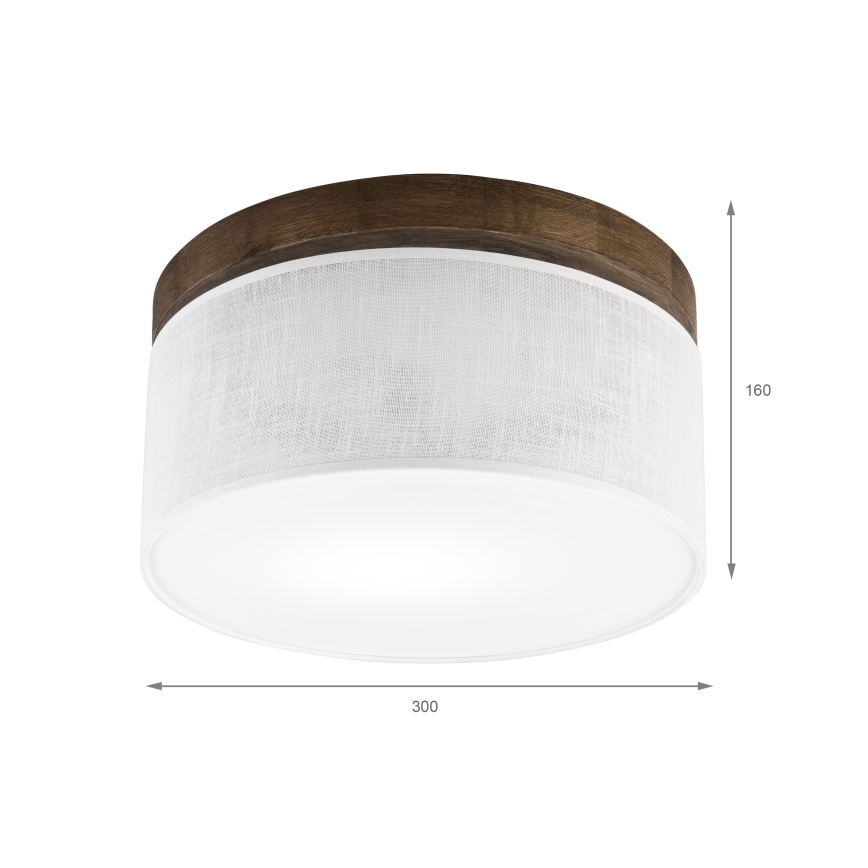 Brilagi - LED Plafoniera BELLADONNA 1xE27/15W/230V diametro 30 cm bianco/quercia