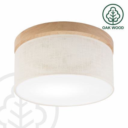 Brilagi - LED Plafoniera BELLADONNA 1xE27/15W/230V diametro 30 cm color crema/quercia