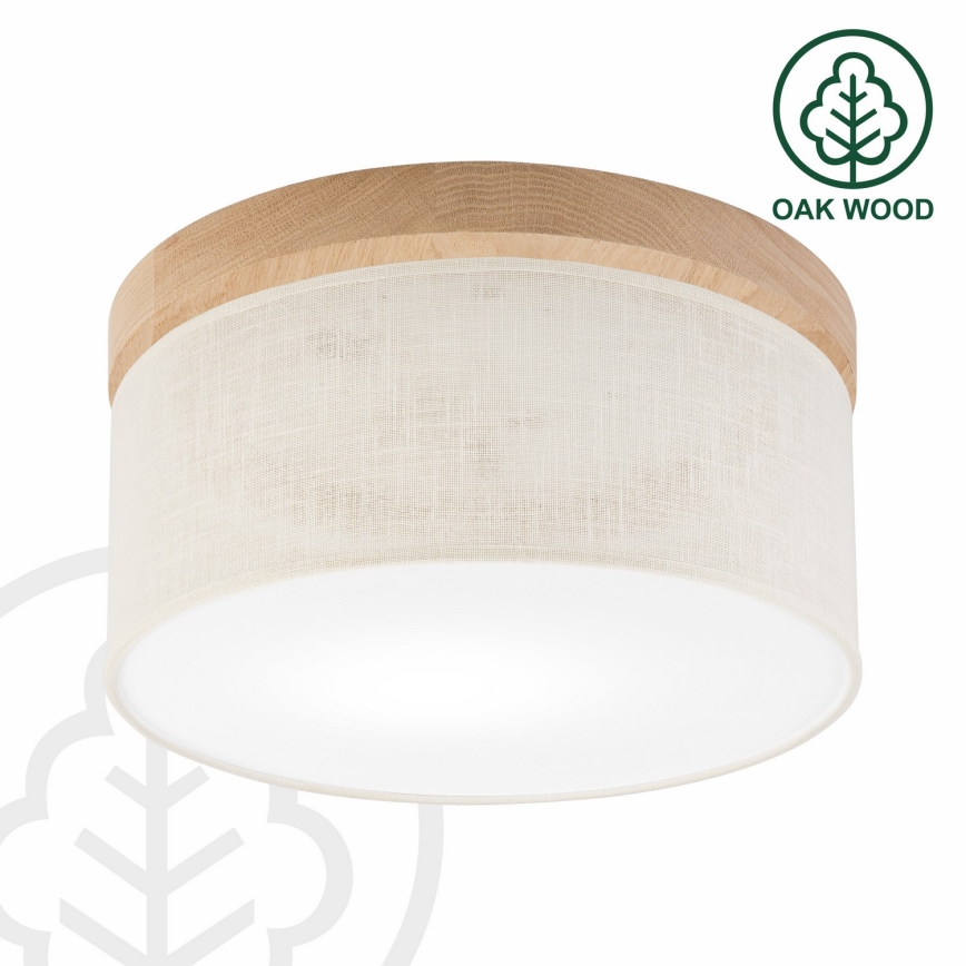 Brilagi - LED Plafoniera BELLADONNA 1xE27/15W/230V diametro 30 cm color crema/quercia