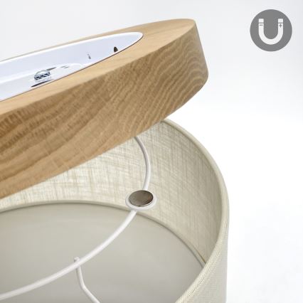 Brilagi - LED Plafoniera BELLADONNA 1xE27/15W/230V diametro 30 cm color crema/quercia