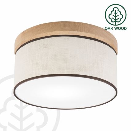 Brilagi - LED Plafoniera BELLADONNA 1xE27/15W/230V diametro 30 cm color crema/quercia