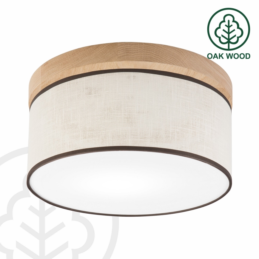 Brilagi - LED Plafoniera BELLADONNA 1xE27/15W/230V diametro 30 cm color crema/quercia