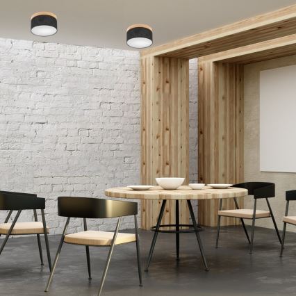 Brilagi - LED Plafoniera BELLADONNA 1xE27/15W/230V nero/pino