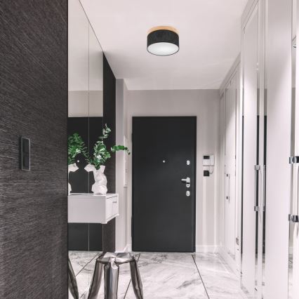 Brilagi - LED Plafoniera BELLADONNA 1xE27/15W/230V nero/pino
