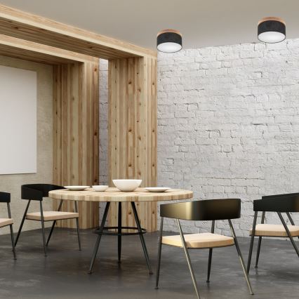 Brilagi - LED Plafoniera BELLADONNA 1xE27/15W/230V nero/quercia