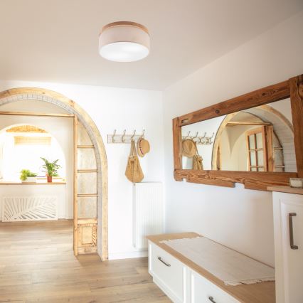 Brilagi - LED Plafoniera BELLADONNA 2xE27/15W/230V beige/quercia