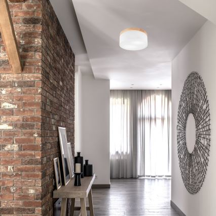 Brilagi - LED Plafoniera BELLADONNA 2xE27/15W/230V bianco/pino