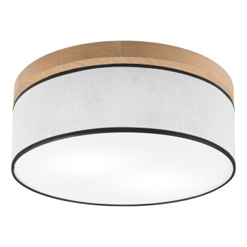 Brilagi - LED Plafoniera BELLADONNA 2xE27/15W/230V diametro 40 cm bianco/quercia