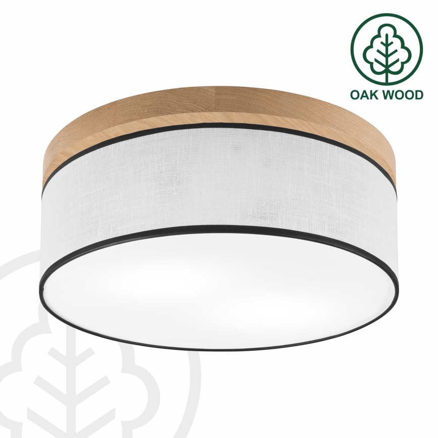 Brilagi - LED Plafoniera BELLADONNA 2xE27/15W/230V diametro 40 cm bianco/quercia