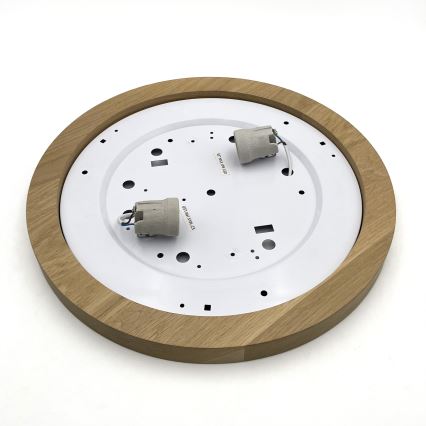 Brilagi - LED Plafoniera BELLADONNA 2xE27/15W/230V diametro 40 cm bianco/quercia