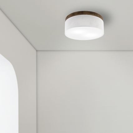 Brilagi - LED Plafoniera BELLADONNA 2xE27/15W/230V diametro 40 cm bianco/quercia