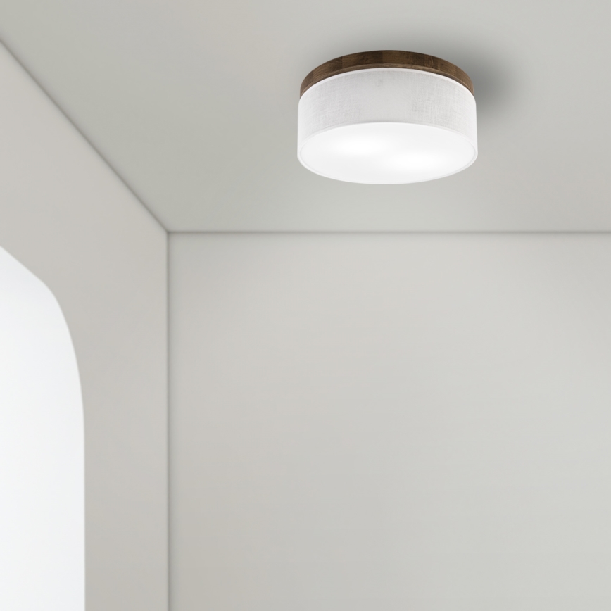 Brilagi - LED Plafoniera BELLADONNA 2xE27/15W/230V diametro 40 cm bianco/quercia