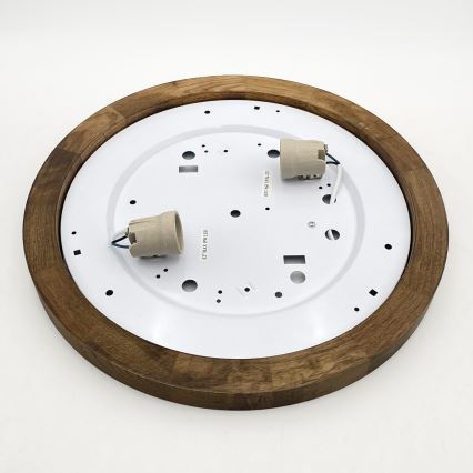 Brilagi - LED Plafoniera BELLADONNA 2xE27/15W/230V diametro 40 cm bianco/quercia