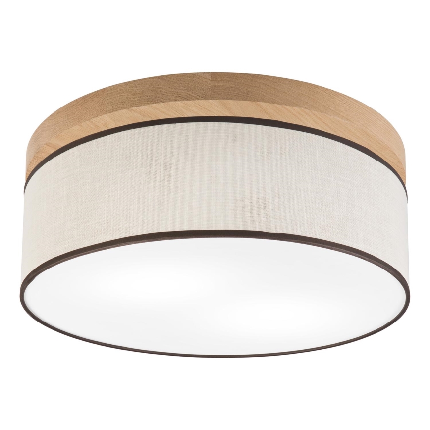 Brilagi - LED Plafoniera BELLADONNA 2xE27/15W/230V diametro 40 cm color crema/quercia