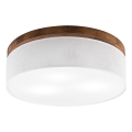 Brilagi - LED Plafoniera BELLADONNA 3xE27/15W/230V diametro 50 cm bianco/quercia ciliegio