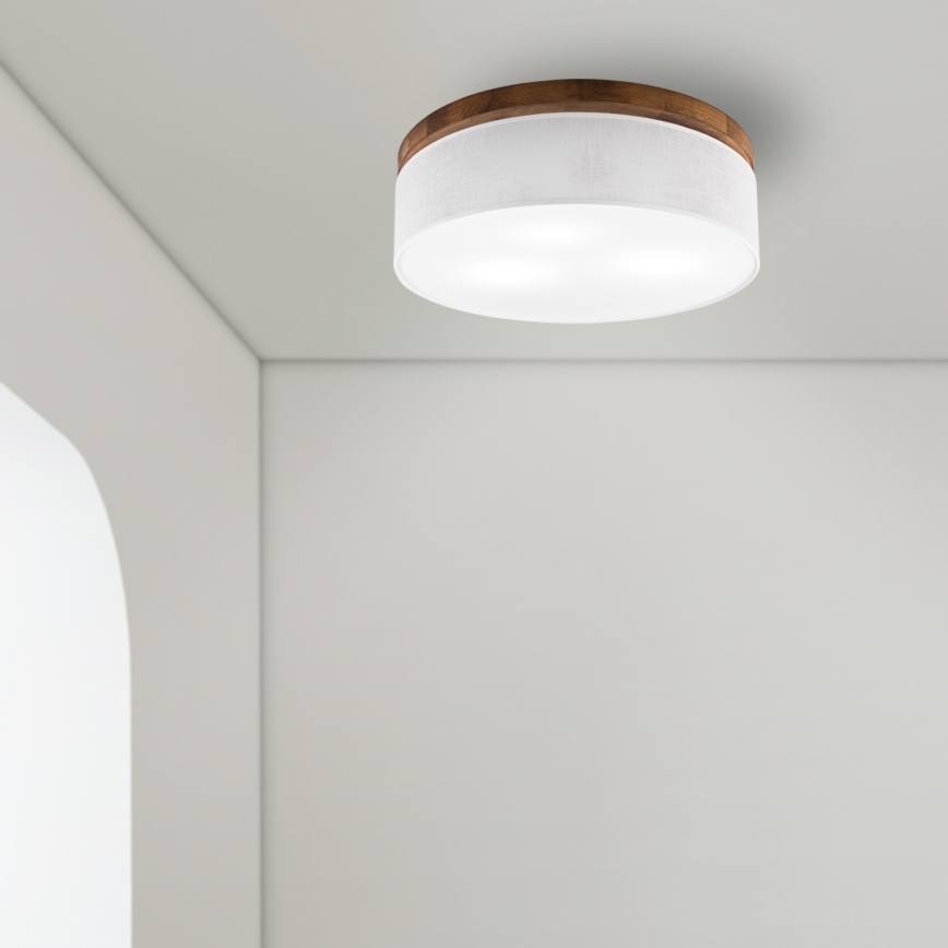 Brilagi - LED Plafoniera BELLADONNA 3xE27/15W/230V diametro 50 cm bianco/quercia ciliegio