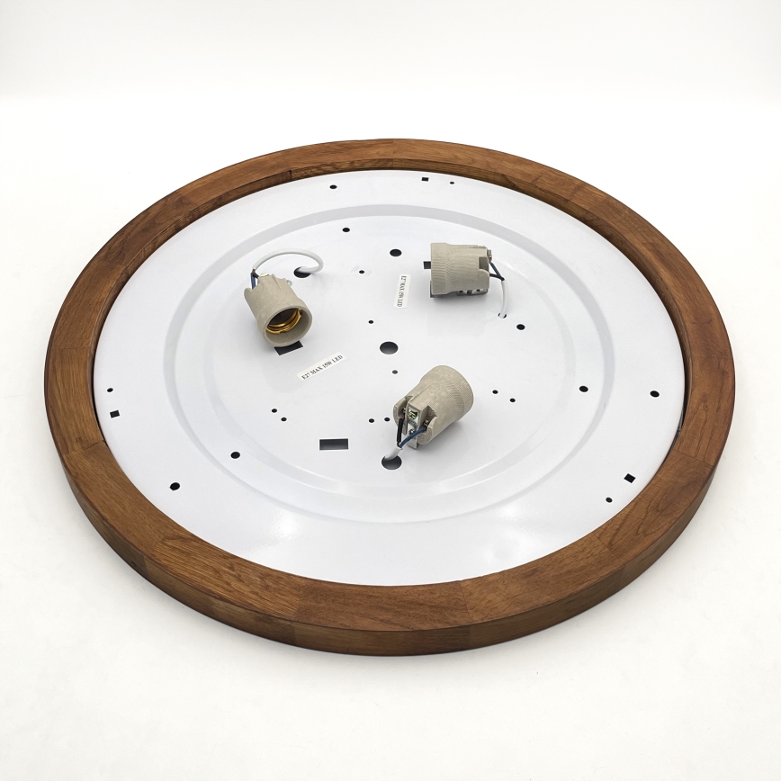 Brilagi - LED Plafoniera BELLADONNA 3xE27/15W/230V diametro 50 cm bianco/quercia ciliegio