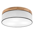 Brilagi - LED Plafoniera BELLADONNA 3xE27/15W/230V diametro 50 cm bianco/quercia