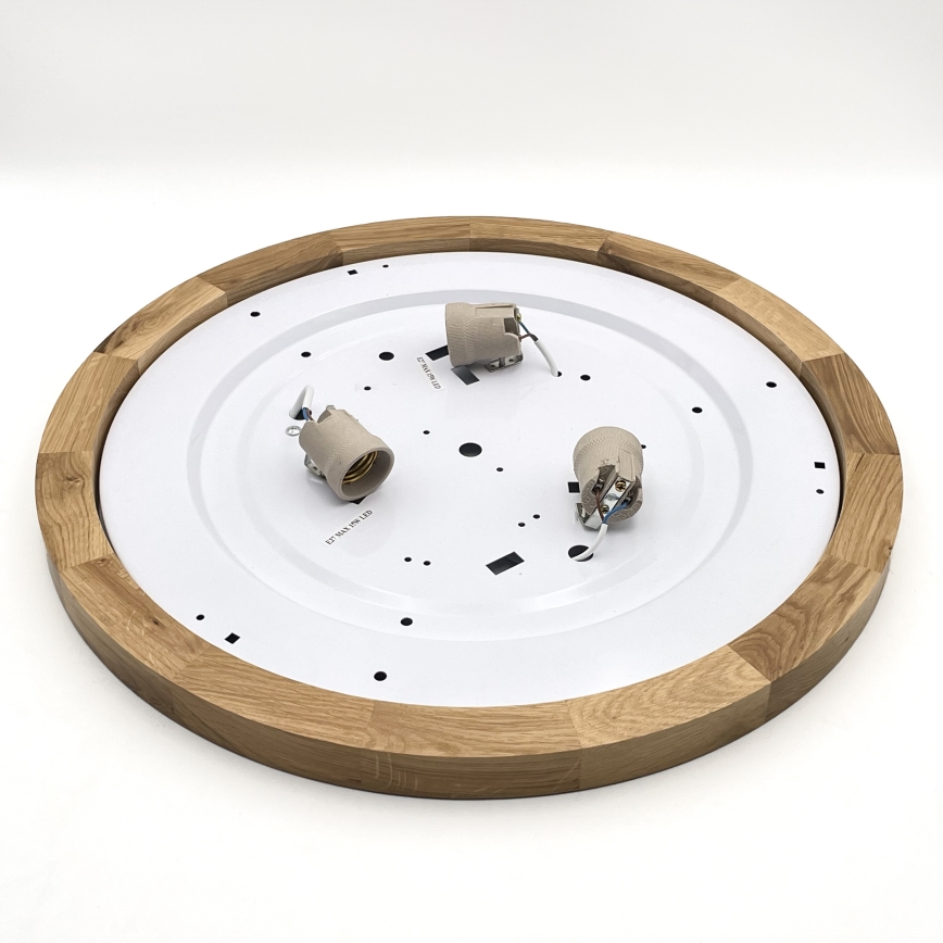 Brilagi - LED Plafoniera BELLADONNA 3xE27/15W/230V diametro 50 cm bianco/quercia