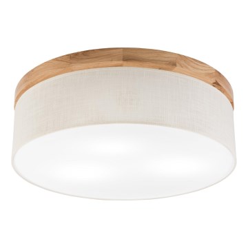 Brilagi - LED Plafoniera BELLADONNA 3xE27/15W/230V diametro 50 cm color crema/quercia