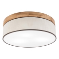 Brilagi - LED Plafoniera BELLADONNA 3xE27/15W/230V diametro 50 cm color crema/quercia