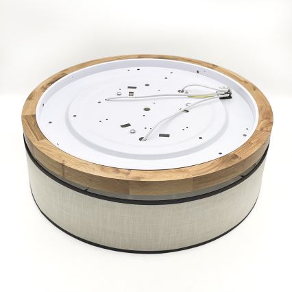 Brilagi - LED Plafoniera BELLADONNA 3xE27/15W/230V diametro 50 cm color crema/quercia