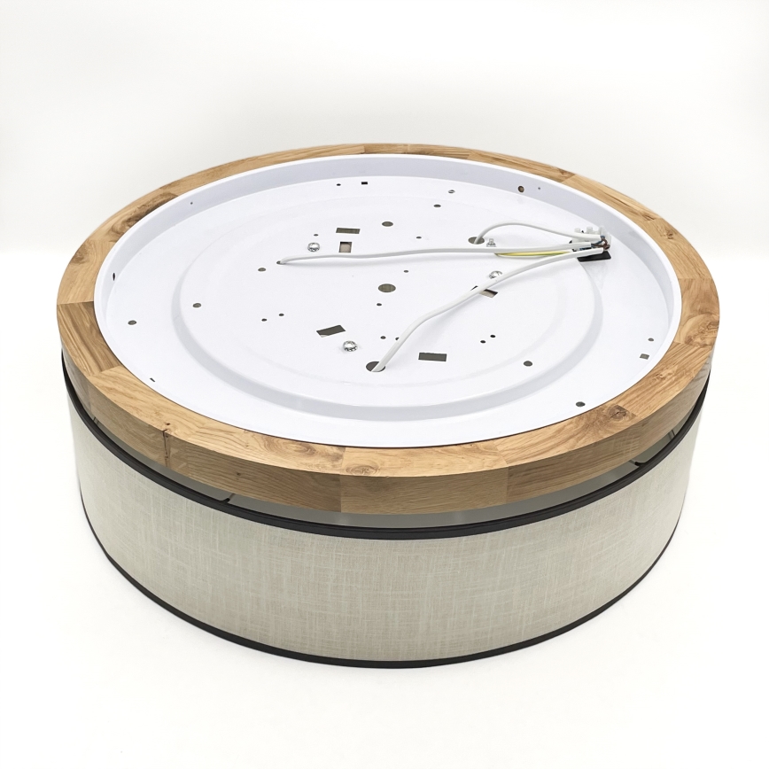 Brilagi - LED Plafoniera BELLADONNA 3xE27/15W/230V diametro 50 cm color crema/quercia