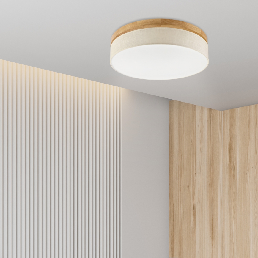Brilagi - LED plafoniera BELLADONNA LED/36W/230V diametro 50 cm crema/rovere