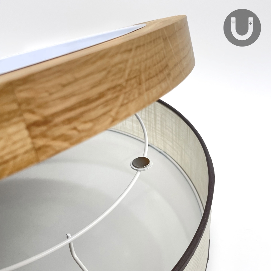 Brilagi - LED Plafoniera BELLADONNA LED/36W/230V Ø 40 cm crema/rovere