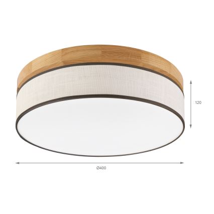 Brilagi - LED Plafoniera BELLADONNA LED/36W/230V Ø 40 cm crema/rovere