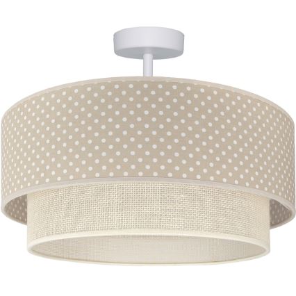 Brilagi - Lampada da soffitto LED BOHO BOBO 1xE27/60W/230V Ø 40 cm a pois beige/crema