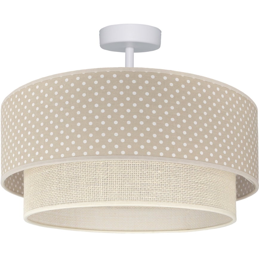 Brilagi - Lampada da soffitto LED BOHO BOBO 1xE27/60W/230V Ø 40 cm a pois beige/crema