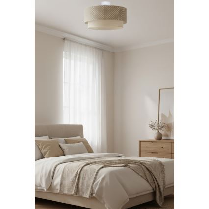 Brilagi - Lampada da soffitto LED BOHO BOBO 1xE27/60W/230V Ø 40 cm a pois beige/crema