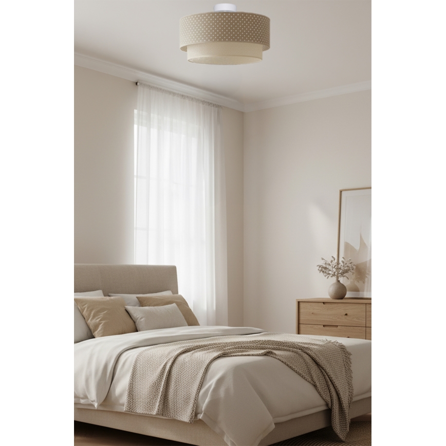 Brilagi - Lampada da soffitto LED BOHO BOBO 1xE27/60W/230V Ø 40 cm a pois beige/crema