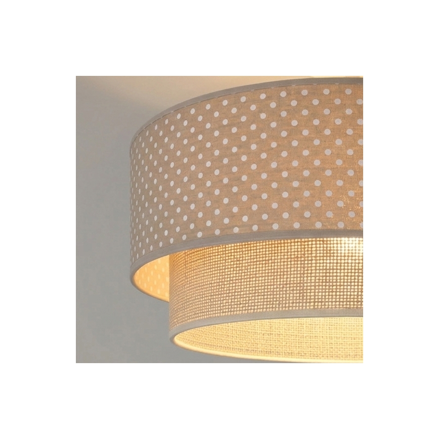Brilagi - Lampada da soffitto LED BOHO BOBO 1xE27/60W/230V Ø 40 cm a pois beige/crema