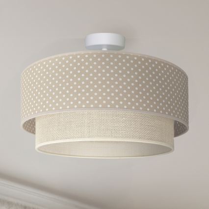 Brilagi - Lampada da soffitto LED BOHO BOBO 1xE27/60W/230V Ø 40 cm a pois beige/crema