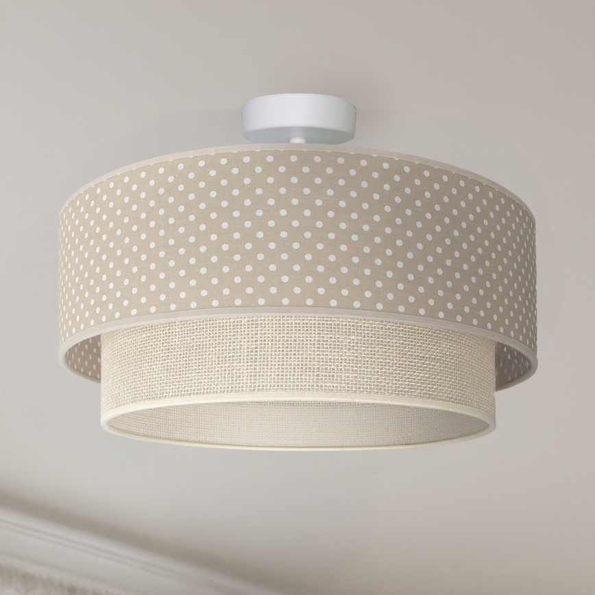 Brilagi - Lampada da soffitto LED BOHO BOBO 1xE27/60W/230V Ø 40 cm a pois beige/crema