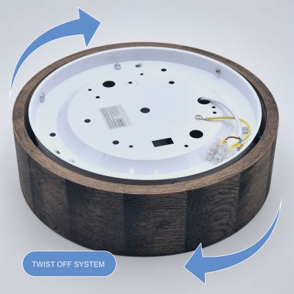 Brilagi - LED Plafoniera CARVALHO 1xE27/60W/230V quercia diametro 27 cm