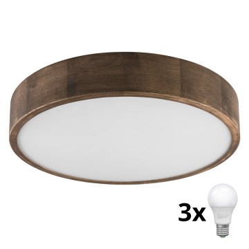 Brilagi - LED Plafoniera CARVALHO 3xE27/60W/230V quercia diametro 47 cm