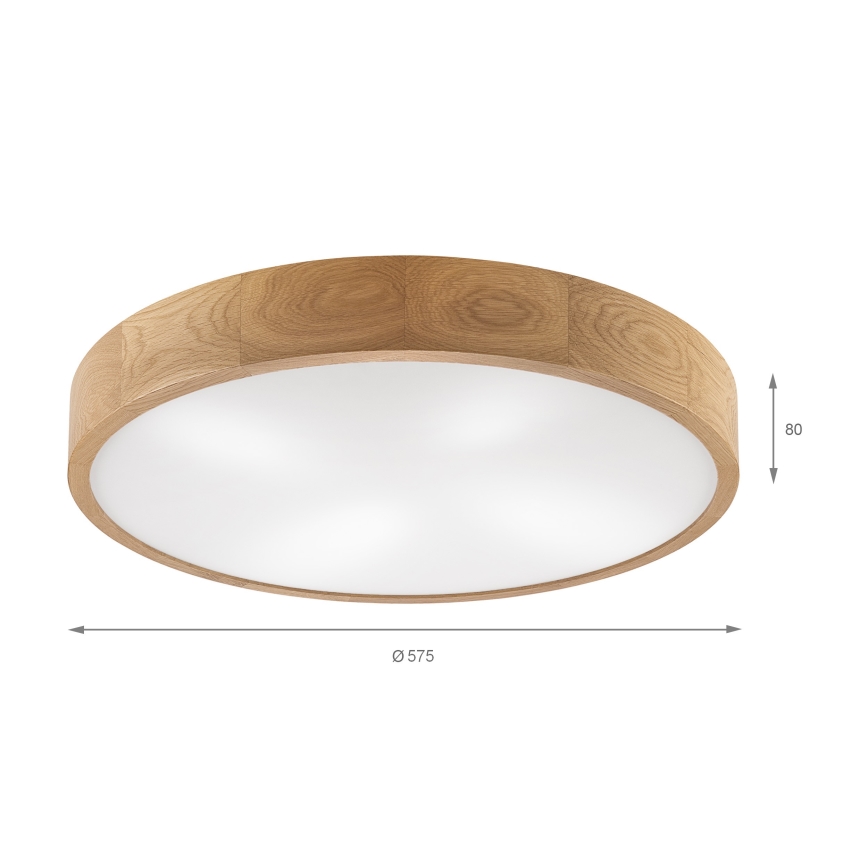 Brilagi - LED Plafoniera CARVALHO 4xE27/60W/230V rovere ø 57,5 cm