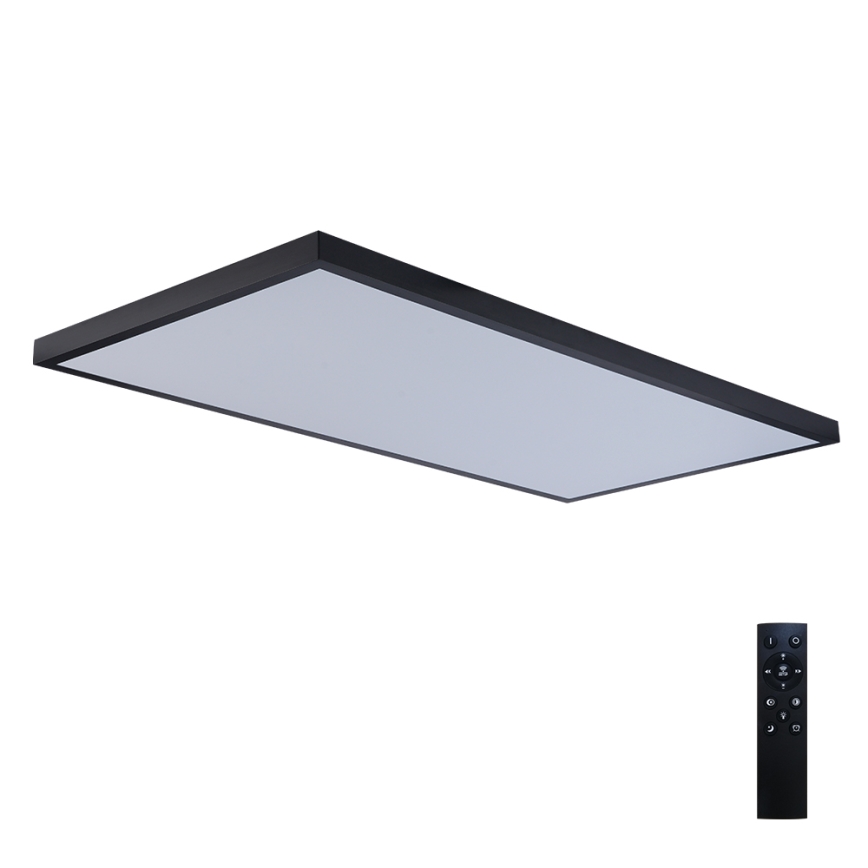 Brilagi - Plafoniera LED dimmerabile per bagno FRAME SMART LED/96W/230V 120x60 cm 3000-6000K IP44 nera + telecomando