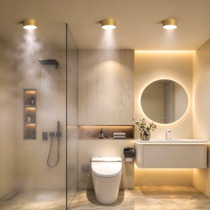 BRILAGI - Plafoniera da bagno LED FORIS LED/20W/230V Ø 15 cm dorata IP44