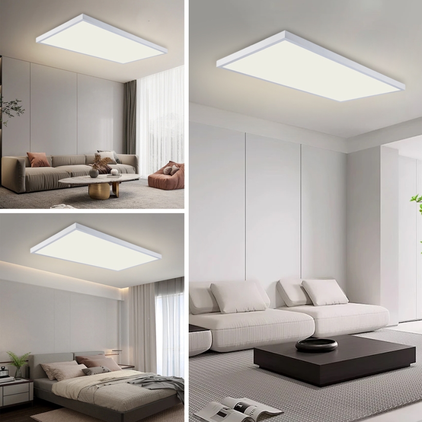 Brilagi - Plafoniera LED da bagno FRAME LED/96W/230V 120x60 cm 3000/4000/6000K IP44 bianca