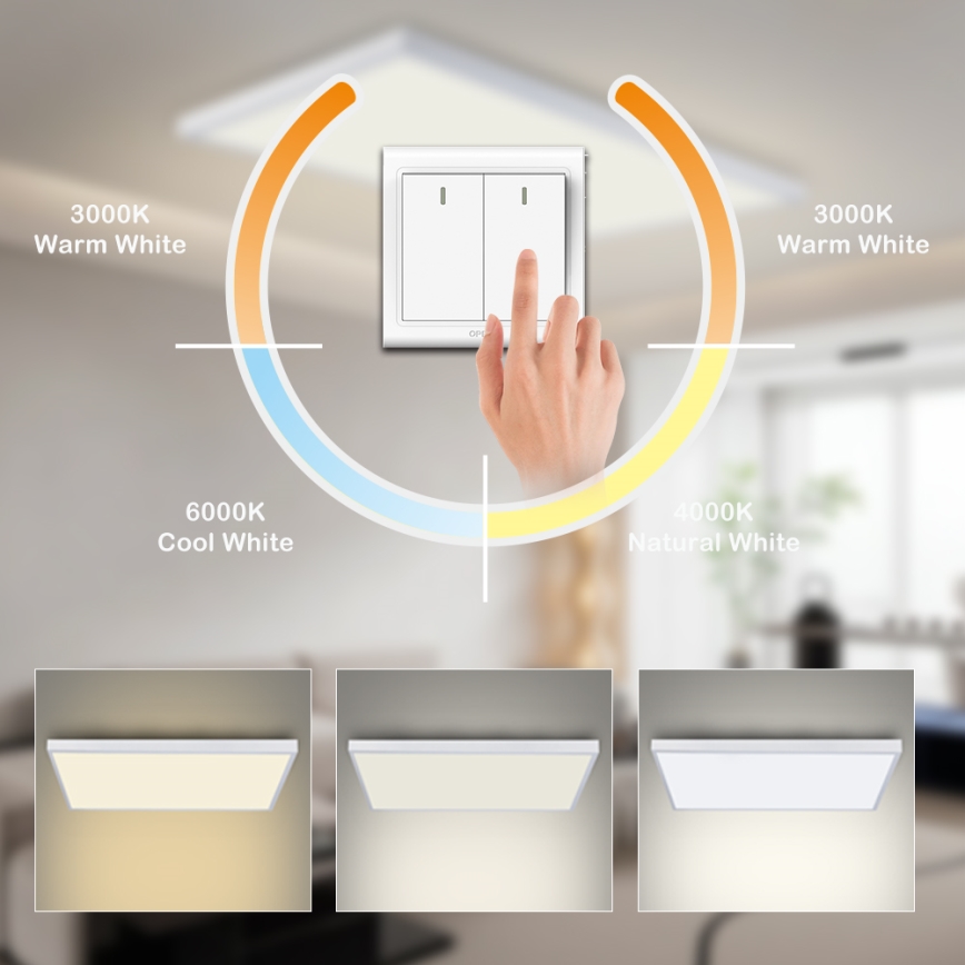 Brilagi - Plafoniera LED da bagno FRAME LED/96W/230V 120x60 cm 3000/4000/6000K IP44 bianca
