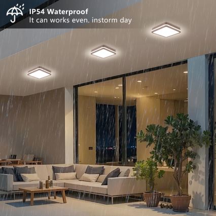 Brilagi - Plafoniera LED da esterno BENE LED/24W/230V 26x26 cm marrone IP54