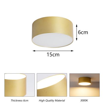 BRILAGI - LED Plafoniera da esterno FORIS LED/20W/230V Ø 15 cm dorata IP44