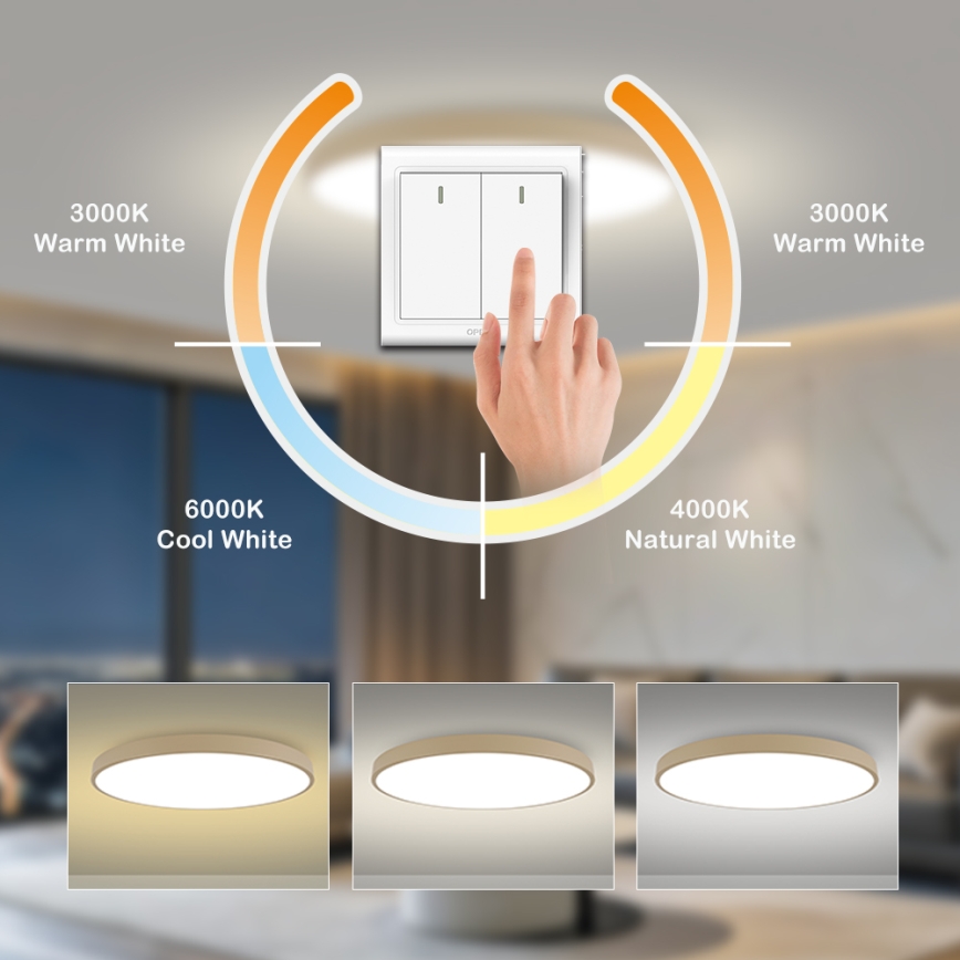 Brilagi - plafoniera LED POOL LED/180W/230V 3000/4500/6000K Ø 120 cm beige