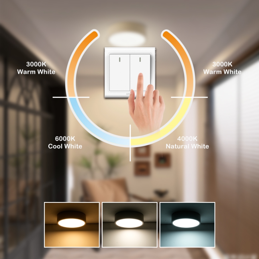 Brilagi - Plafoniera a LED POOL 18W/230V 3000/4500/6000K ø 20 cm beige
